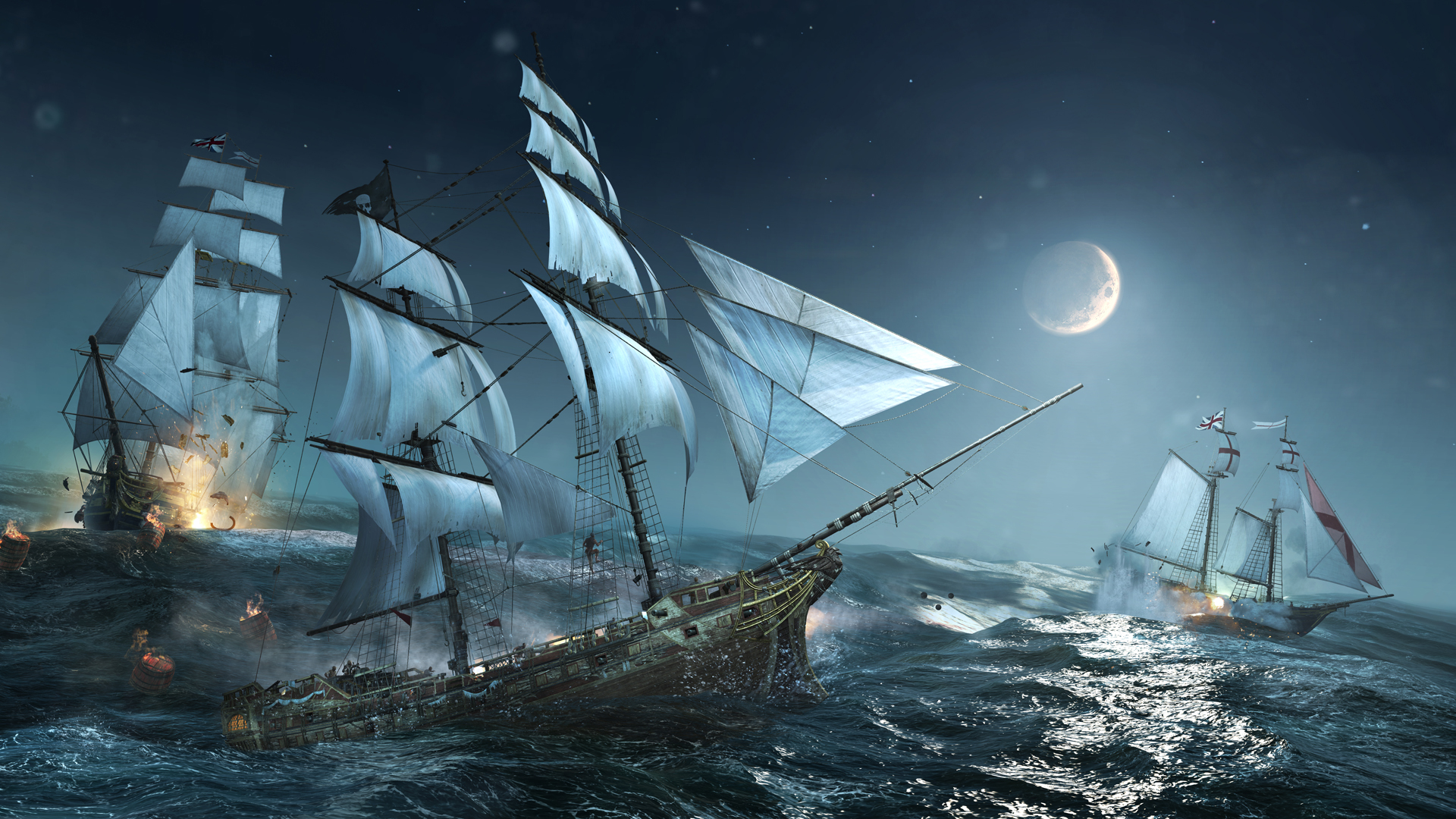 Beautiful Sea Pirate Wallpaper 1920x1080