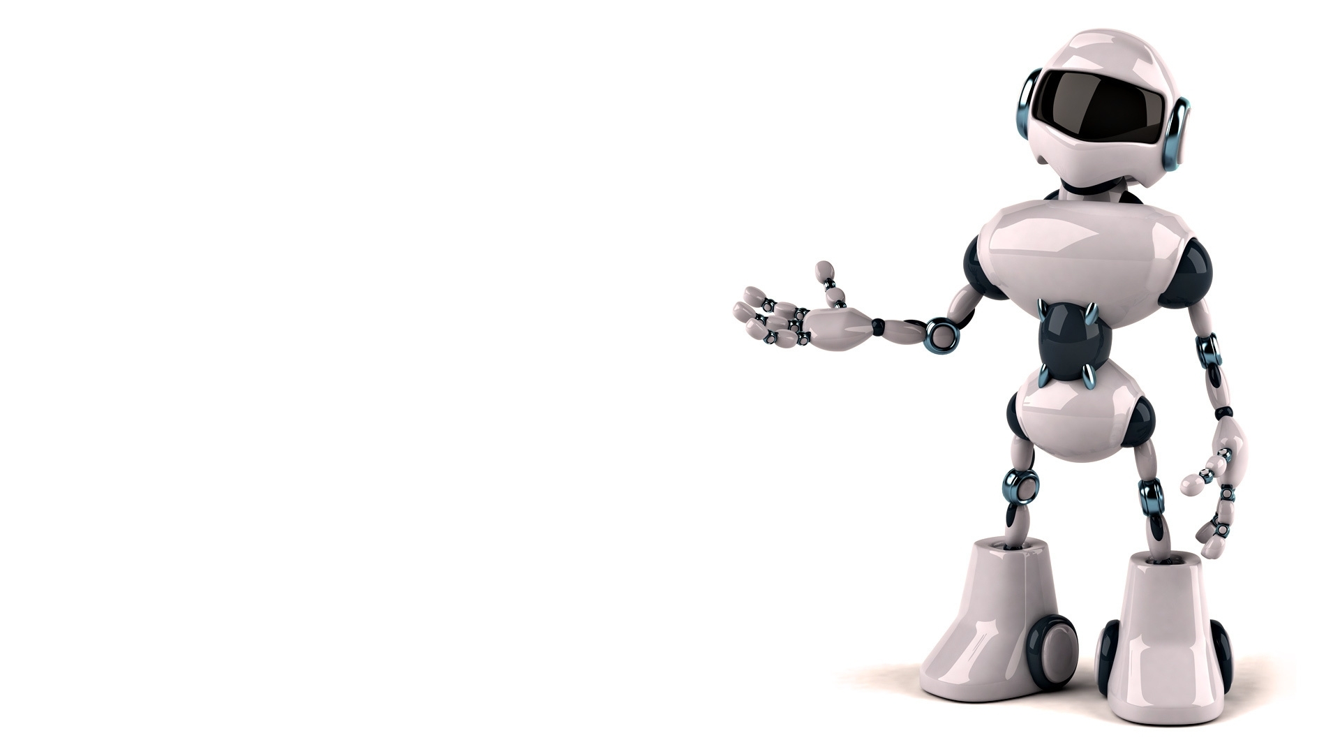 White Cute Robot Wallpaper