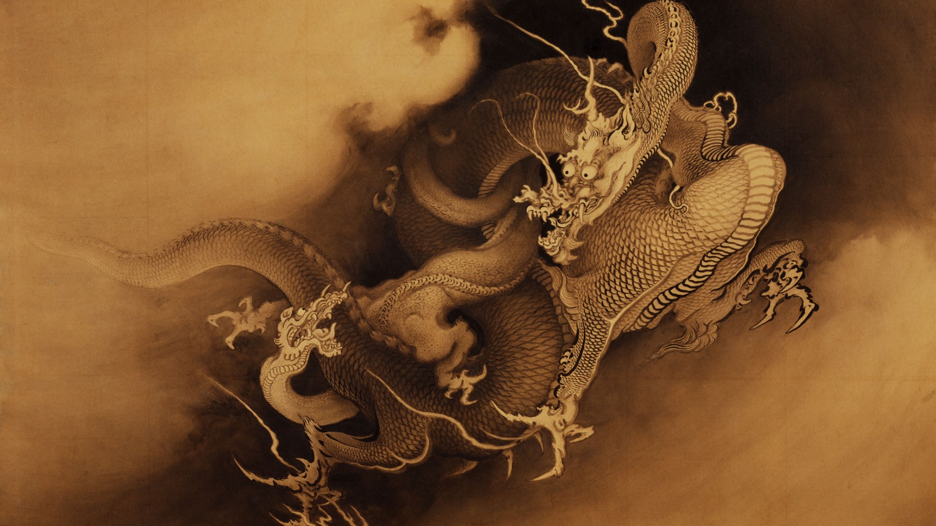 japanese art wallpaper dragon
