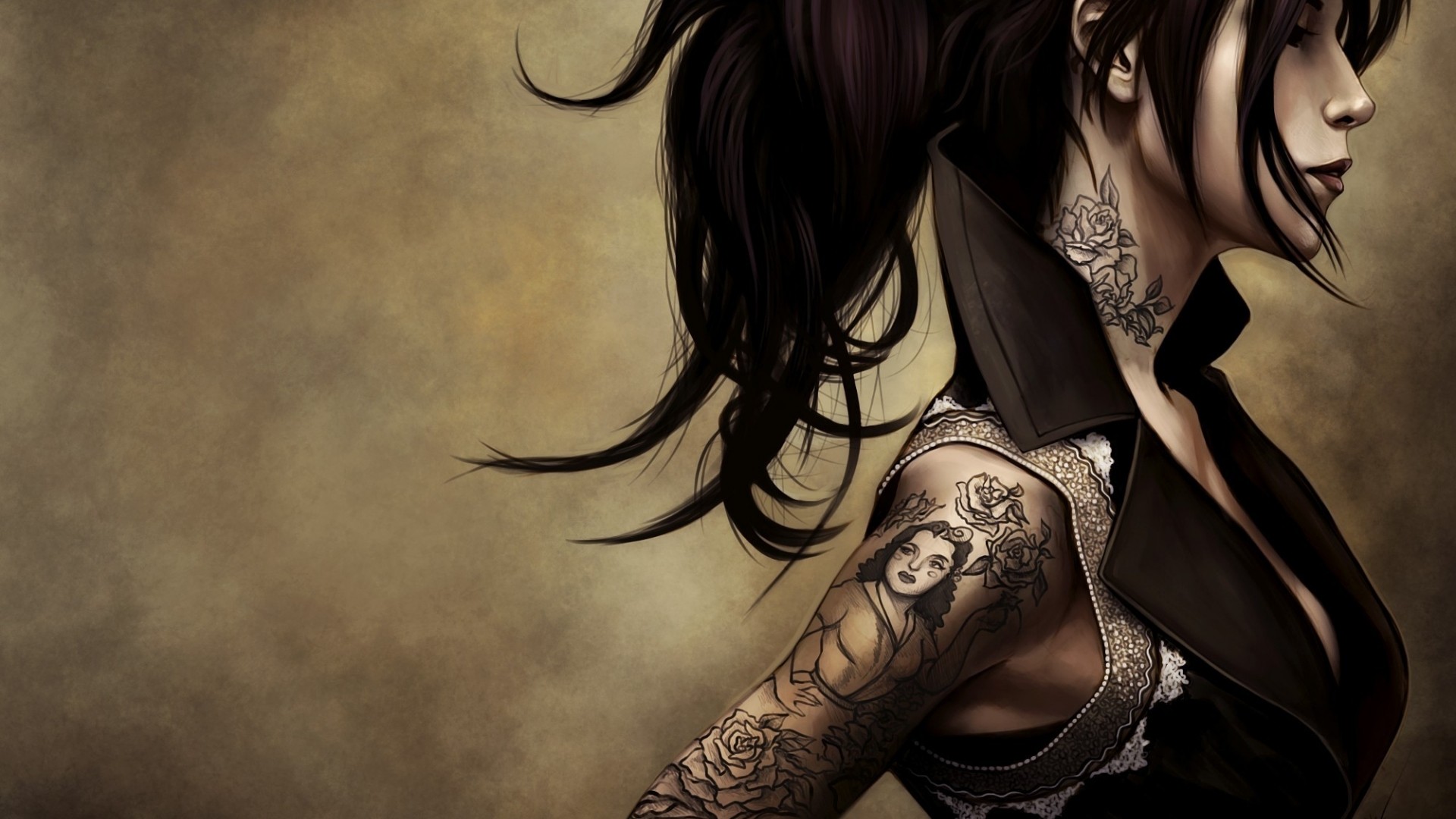 Old School Tattoo Background Stock Photo, Picture and Royalty Free Image.  Image 125204591.