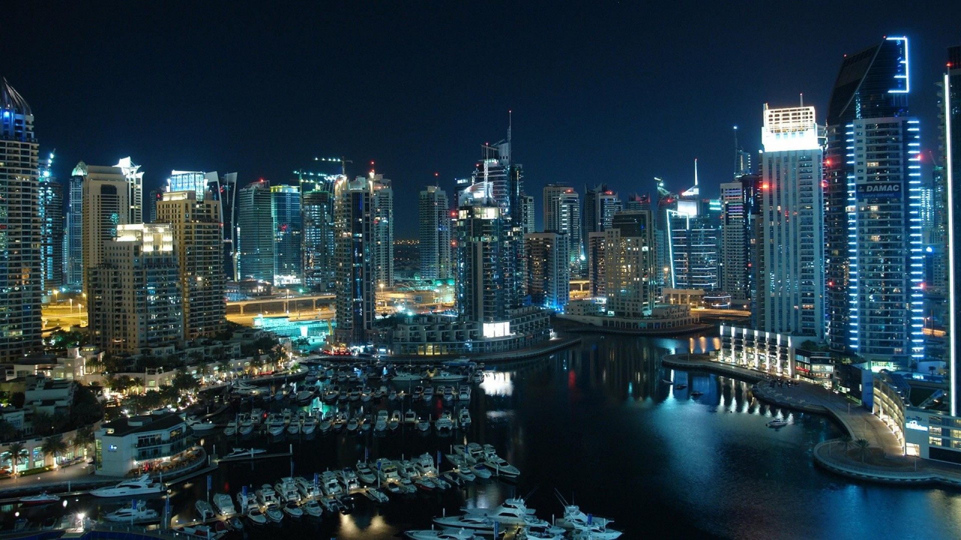 131734 4K, Dubai Marina, Canal city, Nightscape - Rare Gallery HD Wallpapers
